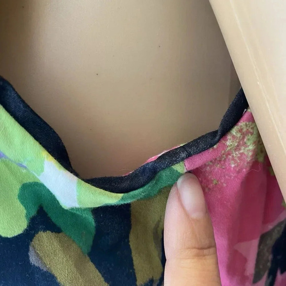 Calvin Klein SZ 8 FLORAL STRUCTURED SLEEVELESS SHEATH DRESS-UNLINED COTTAGECORE - Picture 11 of 11